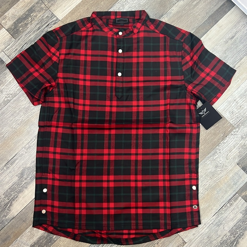 Cordova Shirt short sleeve  Diamond collab sz. M  🆕 plaid henley shirt NWT